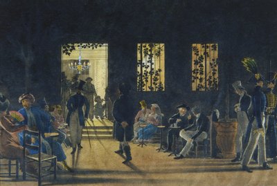 Sala Boscareccia del Café Nuovo, Palazzo Ruspoli, Roma, 1827 de Karl Johan Lindstrom